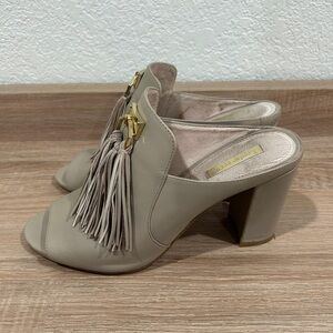 Louise et Cie Cream Tassel Heels